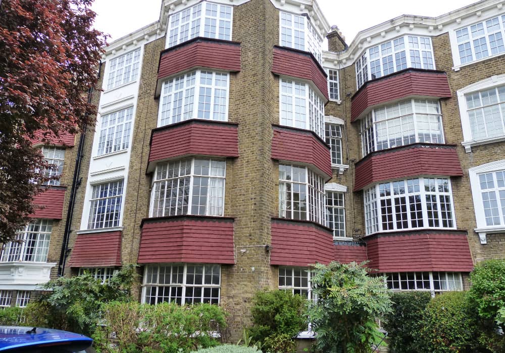 Replacement steel windows in block of flats, SW4